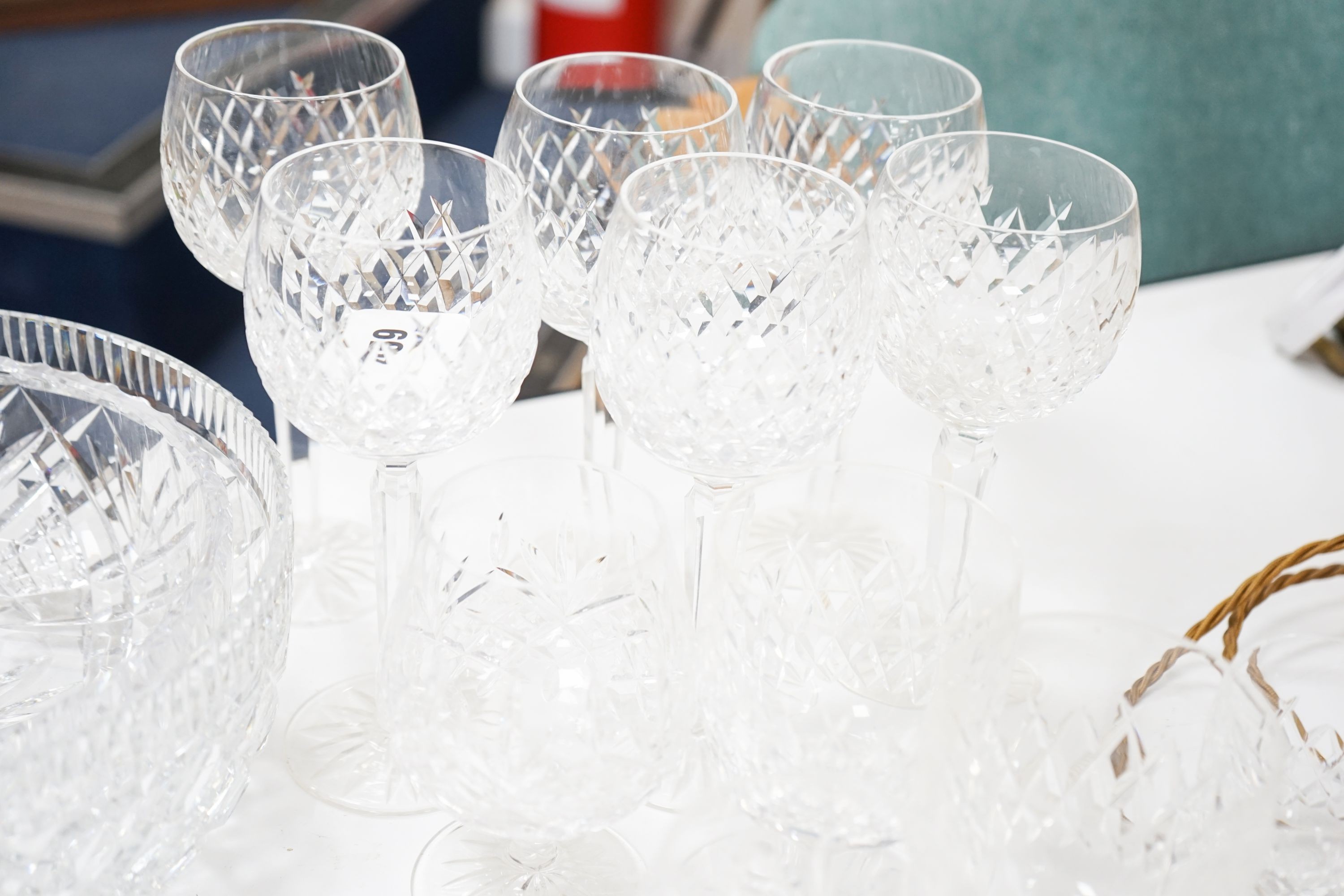 Selected Waterford and other drinking glasses and bowls